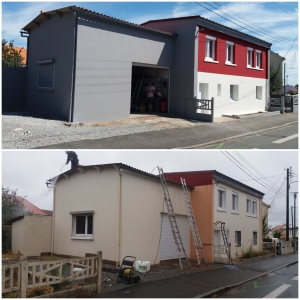 Façade rénovée à Rezé